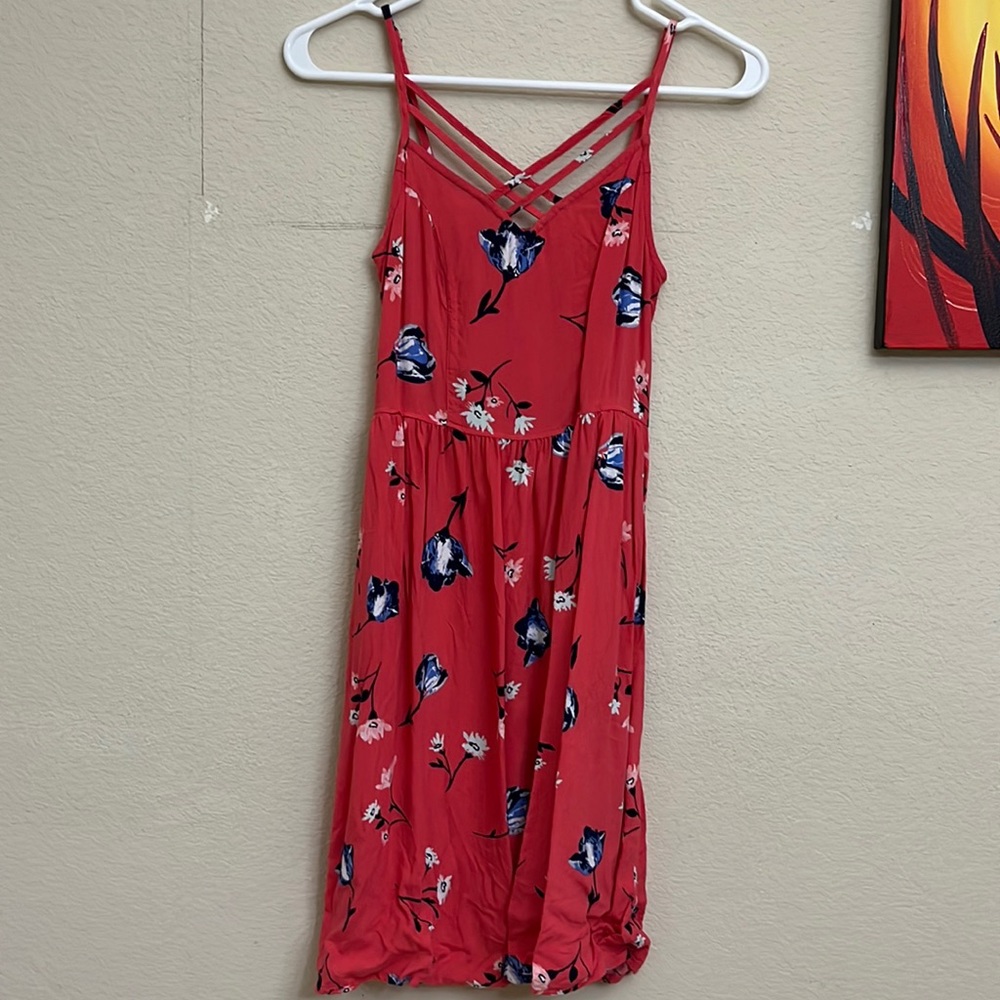Pink floral dress